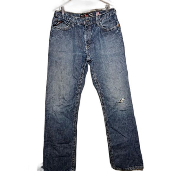 Ariat Jeans FR m4 Relaxed Bootcut 34/36 Medium Wash Workwear Work Utility ranch - Picture 1 of 5
